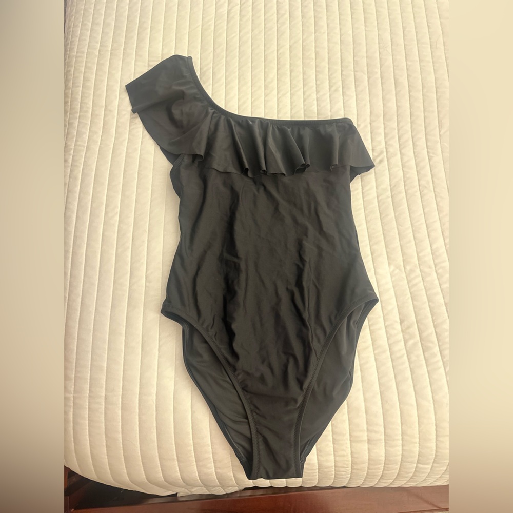 J. Crew Black Classic One Piece Swimsuit